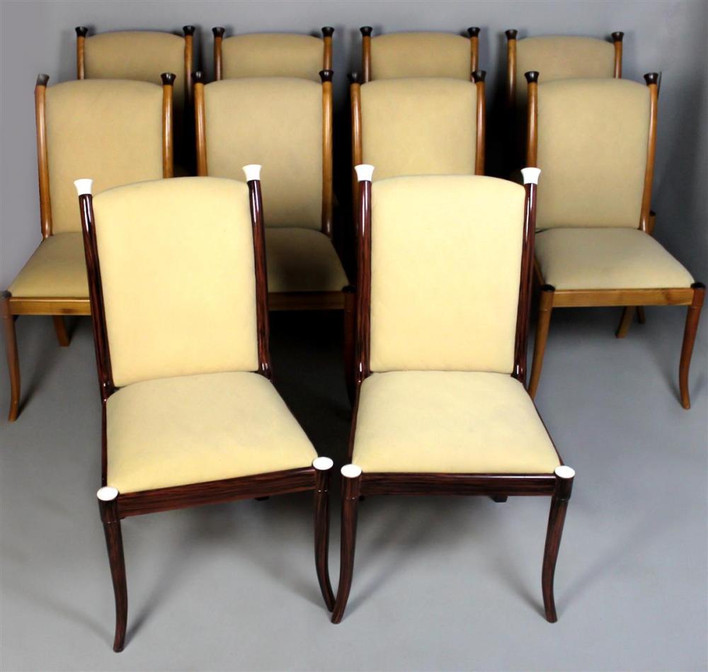 SET OF 10 MODERN STYLE FRUITWOOD