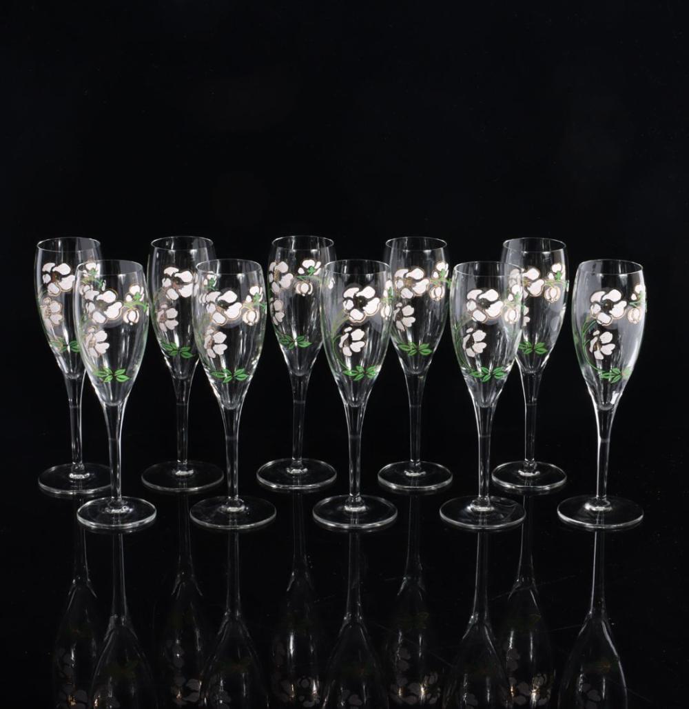 SET OF 10 PERRIER JOUëT BELLE FLEUR