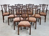 SET OF 10 RIBBON BACK CARVED D