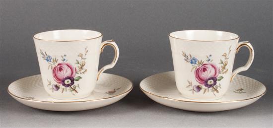Set of 10 Royal Copenhagen floral