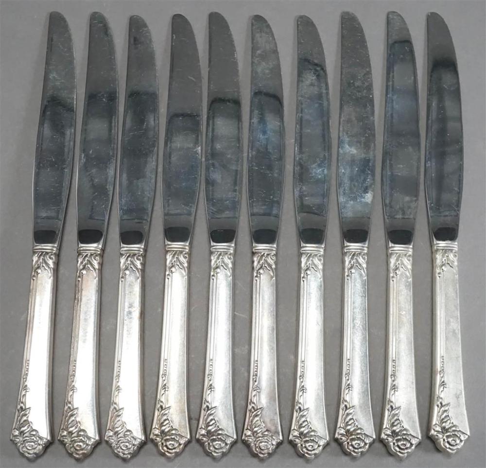 SET OF 10 STERLING SILVER HANDLED