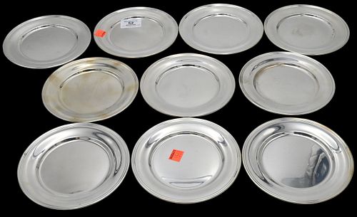 SET OF 10 STERLING SILVER BREAD