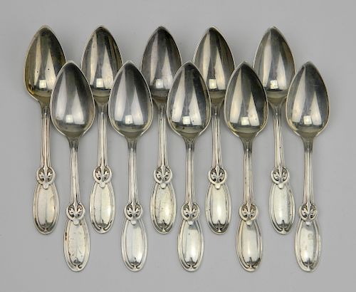 SET OF 10 STERLING SILVER