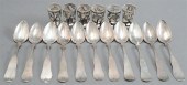 SET OF 11 AMERICAN COIN SILVER