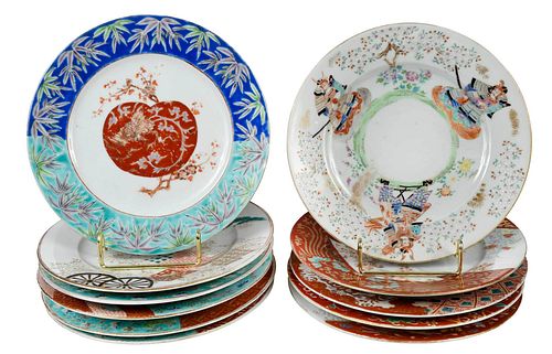 SET OF 11 JAPANESE ENAMELED