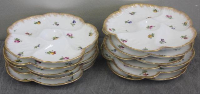 Set of 11 Limoges Oyster
