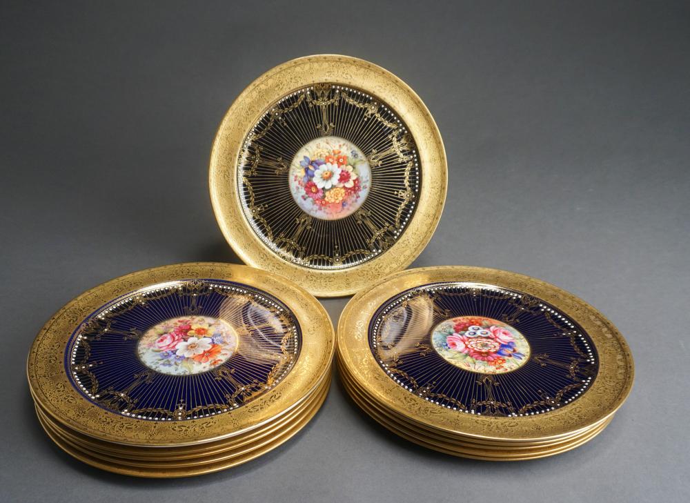 SET OF 11 ROYAL WORCESTER PARTIAL