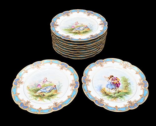 SET OF 11 SEVRES PLATESSet of 11