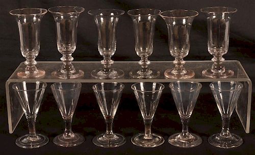 SET OF 12 19TH C. HANDBLOWN &