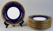 SET OF 12 CAULDON COBALT BLUE