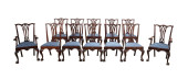SET OF 12 CHIPPENDALE STYLE MA
