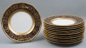 SET OF 12 COALPORT COBALT AND