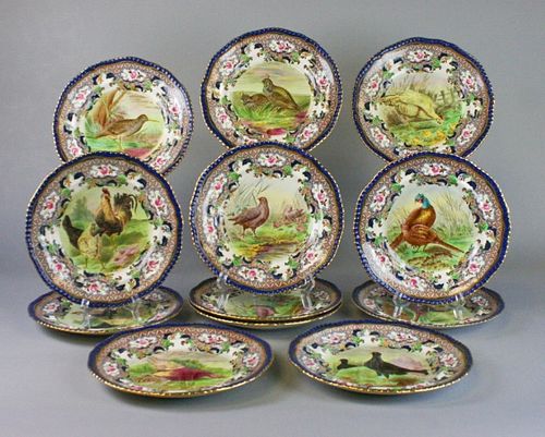 SET OF 12 COPELAND SPODE GAME