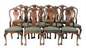 SET OF 12 CUSTOM WALNUT BENCHM
