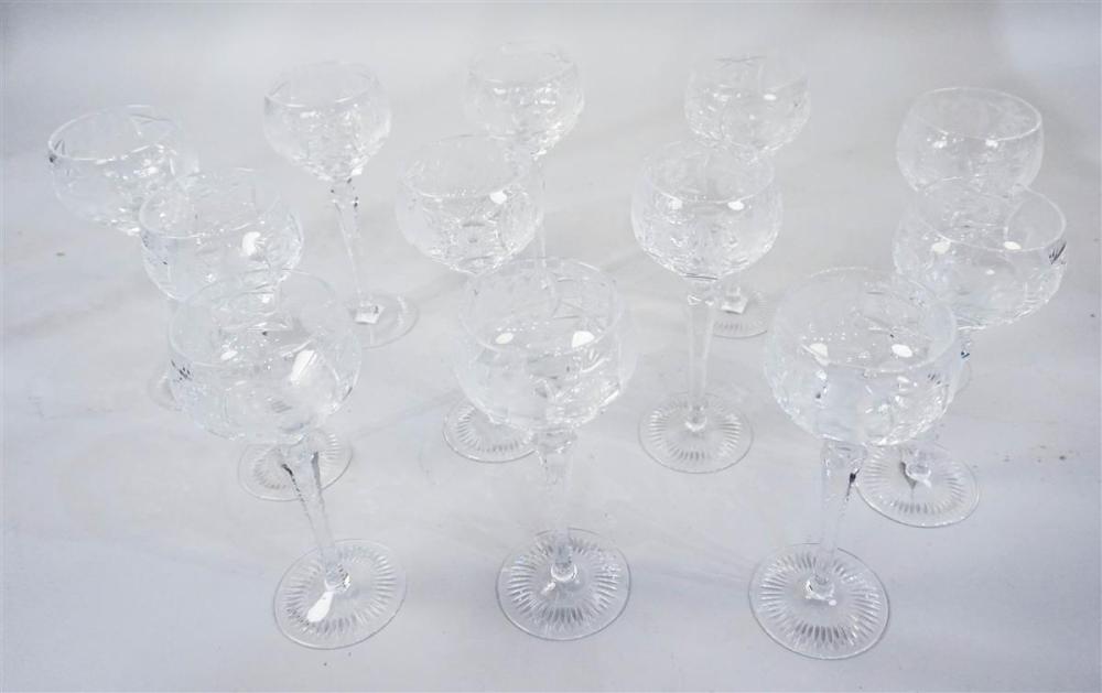 SET OF 12 CUT CRYSTAL HOCK