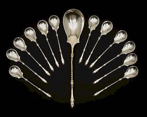 SET OF 12 DUTCH 800 SILVER