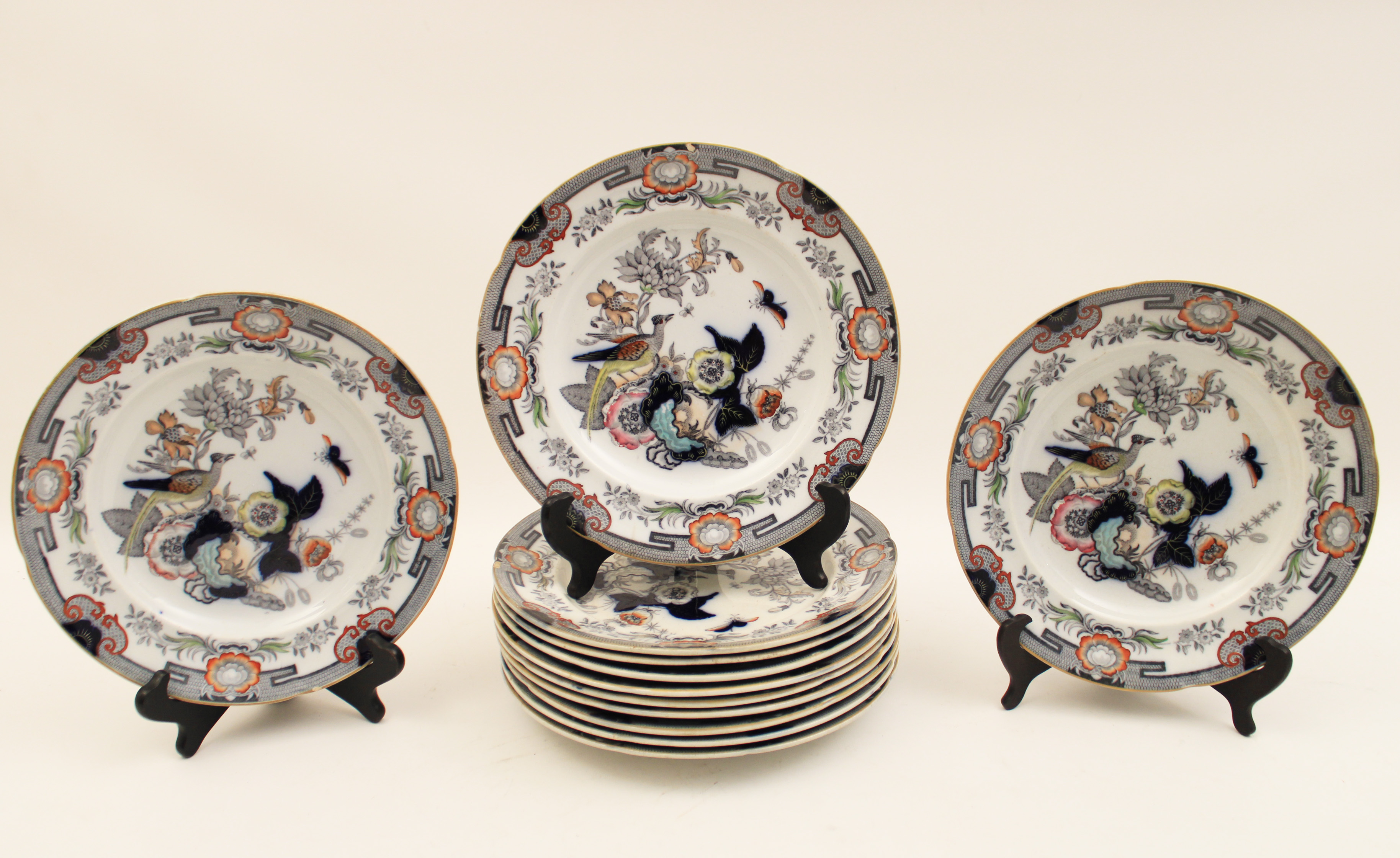 SET OF 12 ENGLISH IRONSTONE
