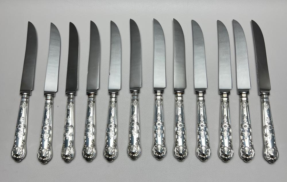 SET OF 12 ENGLISH STERLING SILVER