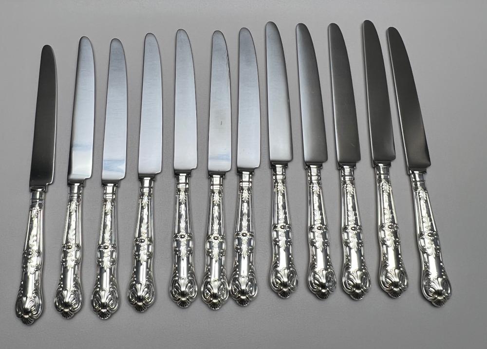 SET OF 12 ENGLISH STERLING SILVER