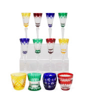 SET OF 12 FABERGE CASED CRYSTA
