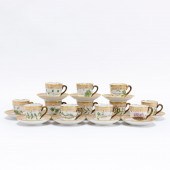 SET OF 12 FLORA DANICA DEMITAS