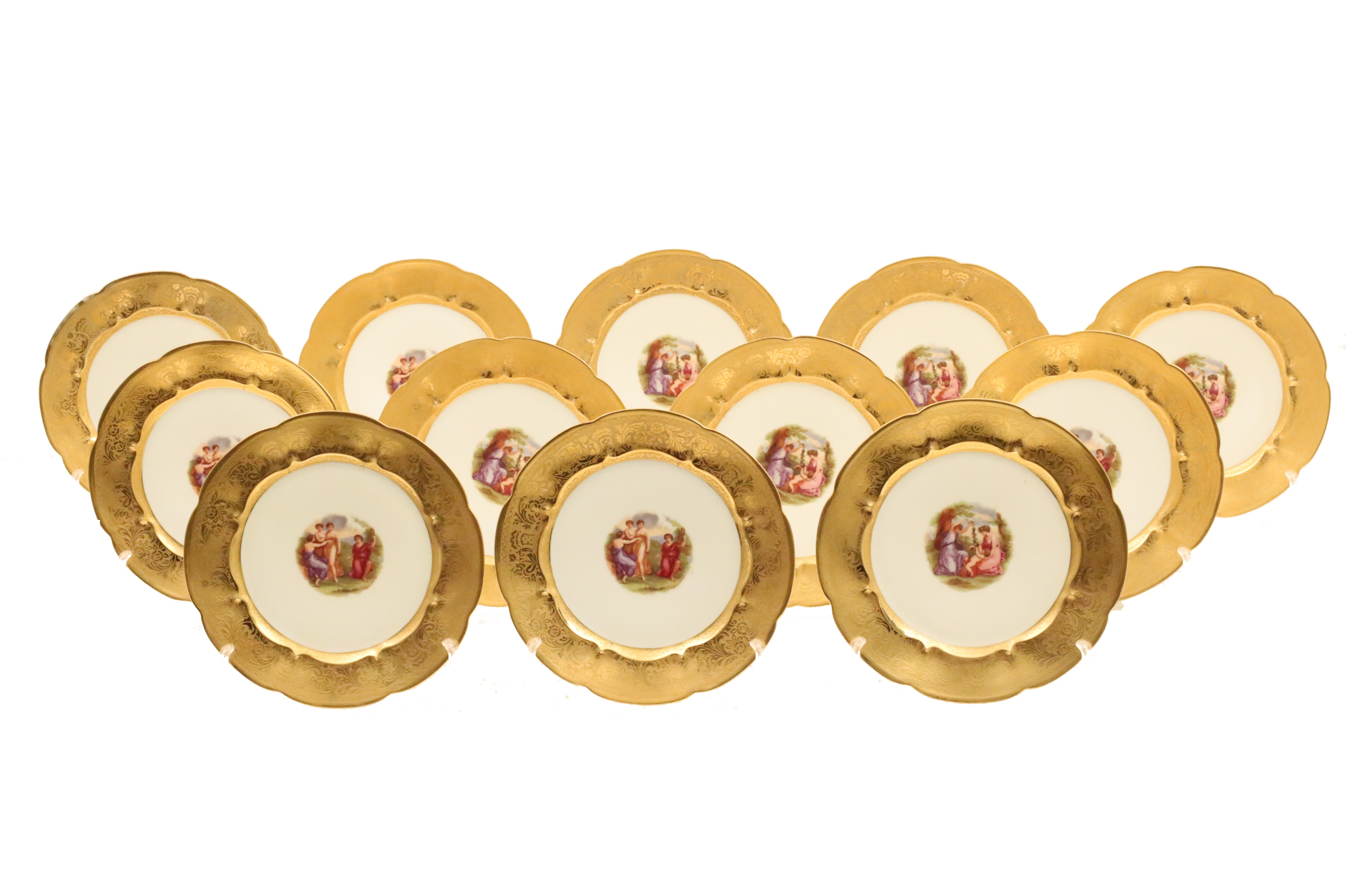 SET OF 12 FRENCH HAVILAND DINNER