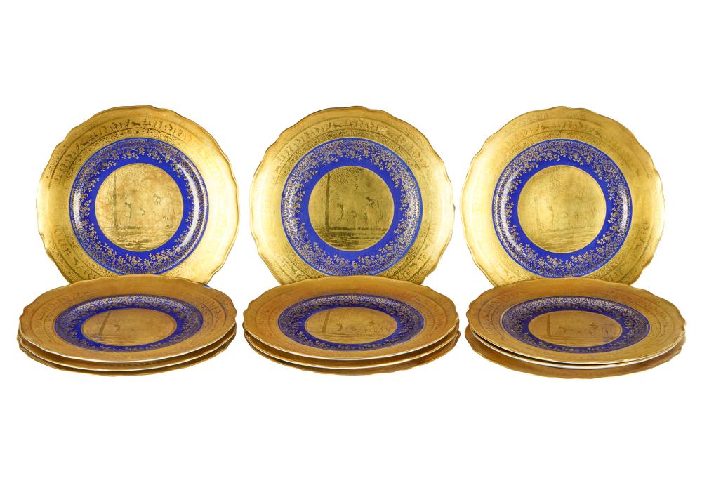 SET OF 12 GERMAN PORCELAIN