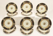 SET OF 12 GOLD RIMMED BLACK KN