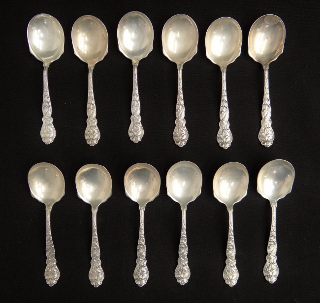 Set of 12 Gorham sterling silver