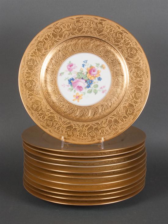 Set of 12 Heinrich & Co. gilt and
