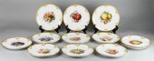 SET OF 12 KPM FRUIT PLATES, CI