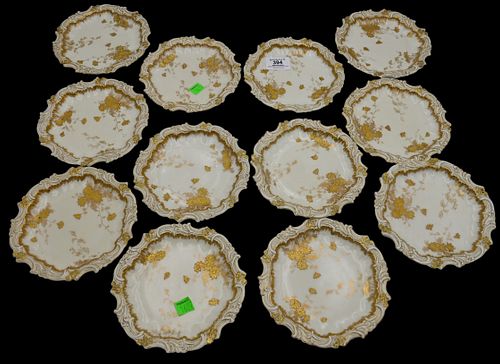 SET OF 12 LIMOGE DESSERT