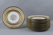 SET OF 12 LIMOGES VIGNAUD GILT