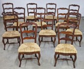 SET OF 12 LOUIS XV STYLE STAIN