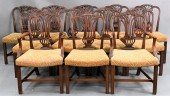 SET OF 12 MAHOGANY HEPPLEWHITE
