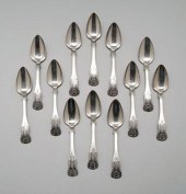 Set of 12 Marquand spoons: coi