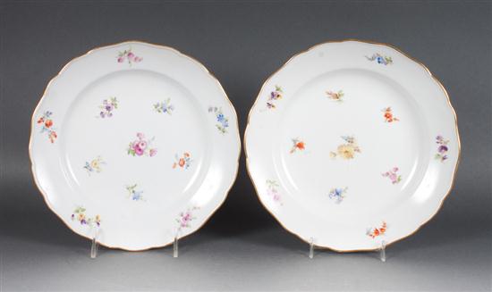 Set of 12 Meissen floral