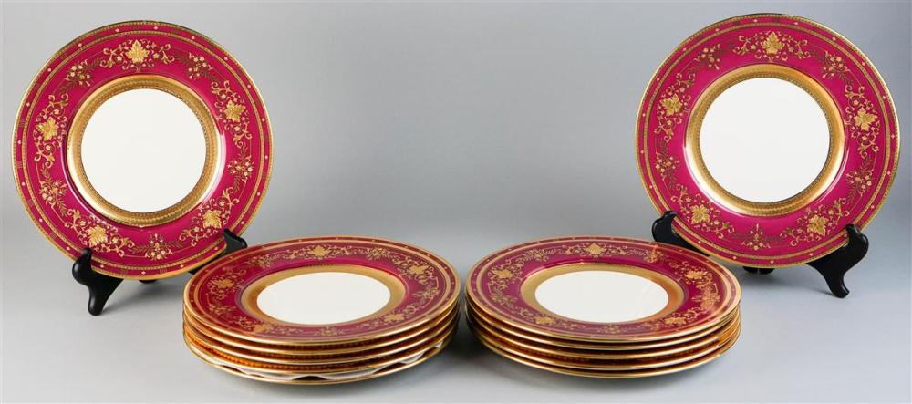 SET OF 12 MINTONS DINNER PLATES,