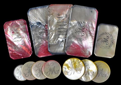 SET OF 12 MOTHER OF PEARL