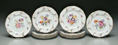 Set of 12 Nymphenburg plates: