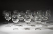 SET OF 12 RIEDEL ETCHED WINE G