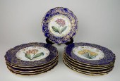 SET OF 12 ROCKINGHAM BLEU DE R
