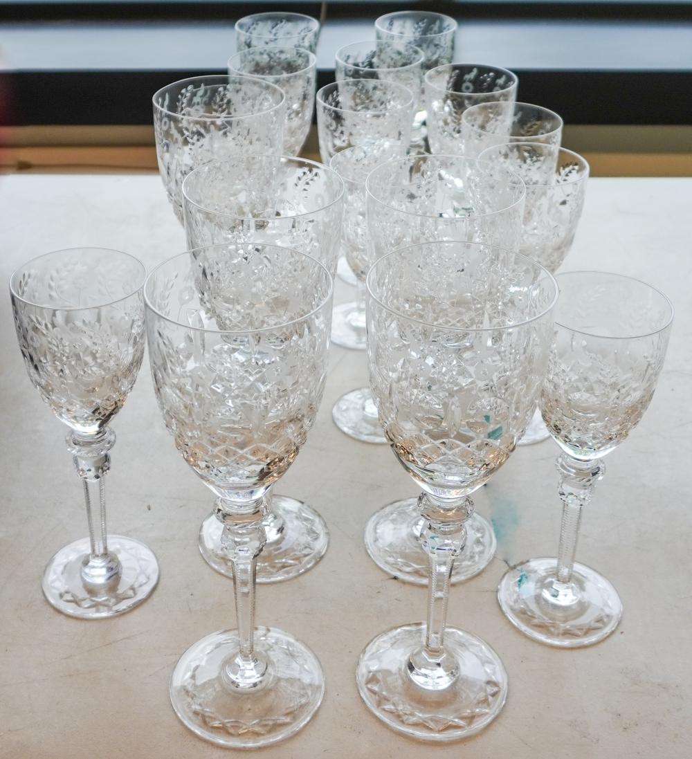 SET OF 12 ROGASKA CUT AND ETCHED