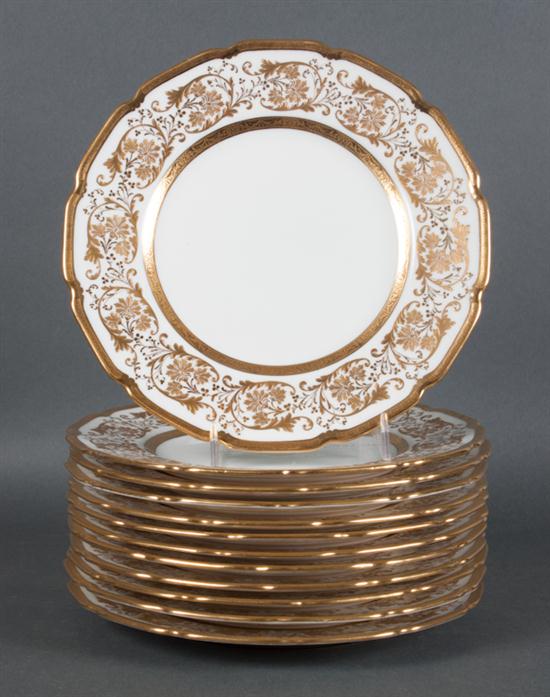 Set of 12 Royal Doulton gilt