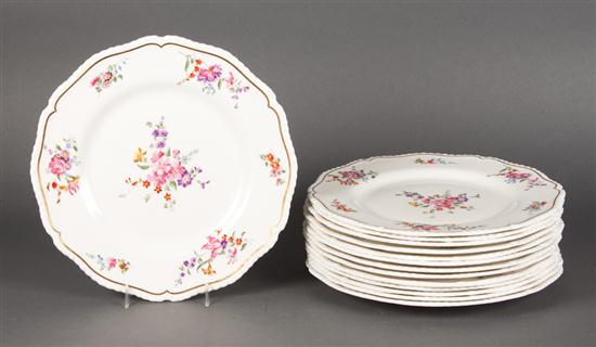Set of 12 Royal Worcester floral