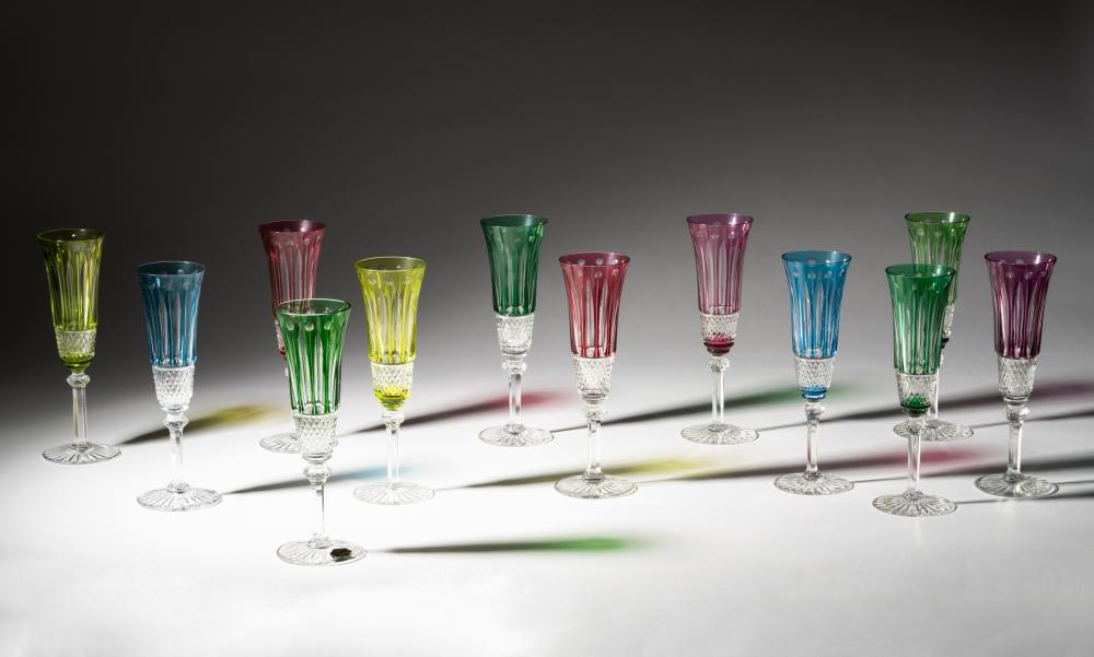 SET OF 12 SAINT LOUIS COLORED
