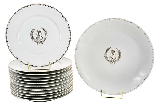 SET OF 12 SEVRES KING LOUIS