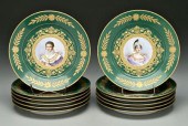 Set of 12 Sevres Napoleonic pl
