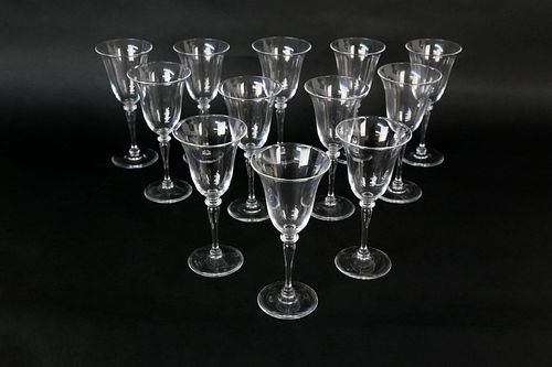 SET OF 12 SIGNED STEUBEN CLEAR