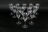 SET OF 12 SIGNED STEUBEN CLEAR